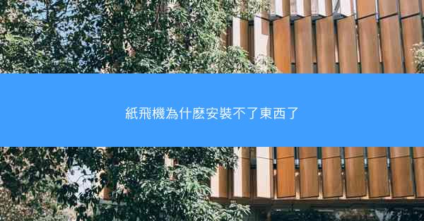 紙飛機為什麽安裝不了東西了