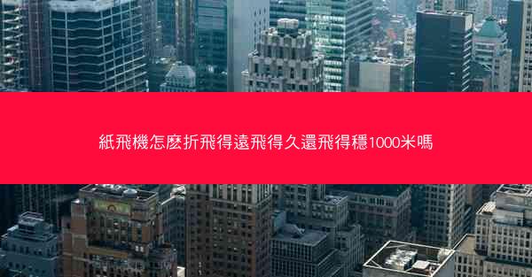 紙飛機怎麽折飛得遠飛得久還飛得穩1000米嗎