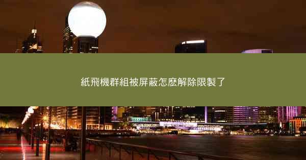 紙飛機群組被屏蔽怎麽解除限製了