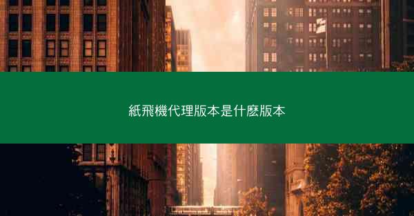 紙飛機代理版本是什麽版本