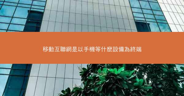 移動互聯網是以手機等什麽設備為終端