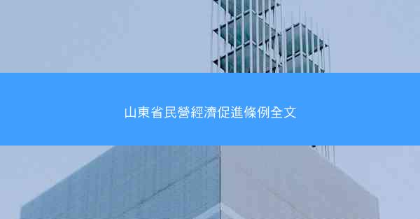 山東省民營經濟促進條例全文