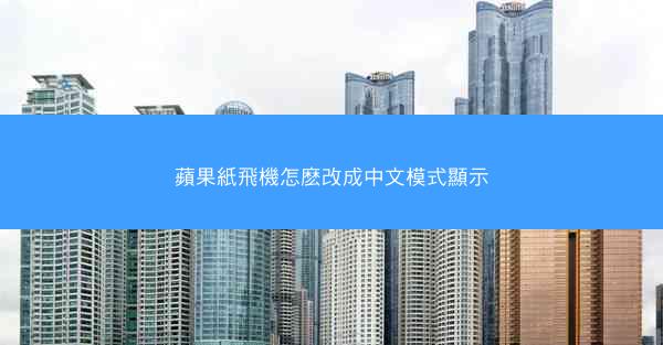 蘋果紙飛機怎麽改成中文模式顯示