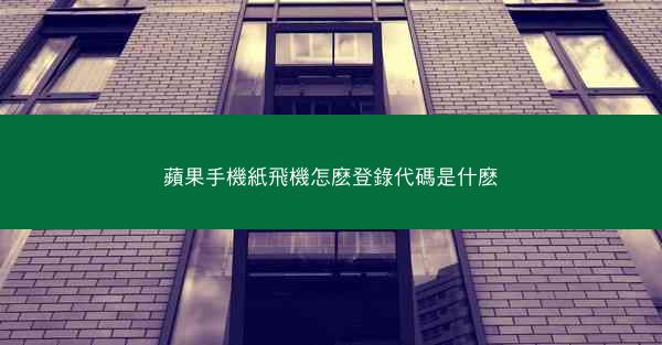 蘋果手機紙飛機怎麽登錄代碼是什麽