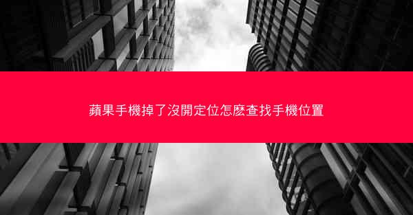 蘋果手機掉了沒開定位怎麽查找手機位置