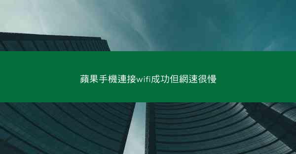 蘋果手機連接wifi成功但網速很慢