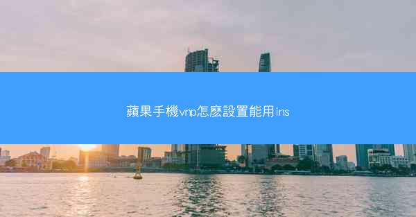 蘋果手機vnp怎麽設置能用ins