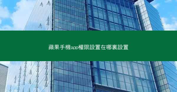 蘋果手機app權限設置在哪裏設置