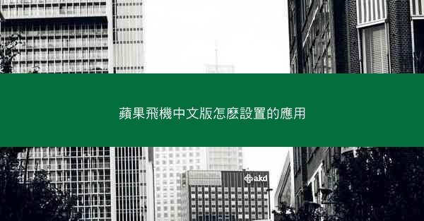 蘋果飛機中文版怎麽設置的應用