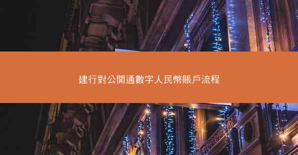 建行對公開通數字人民幣賬戶流程