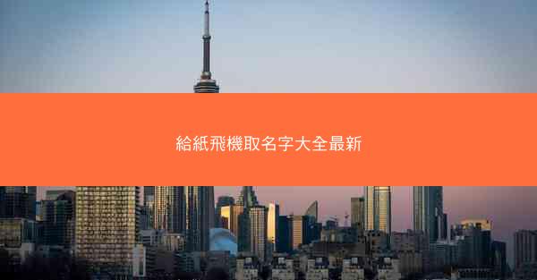 給紙飛機取名字大全最新