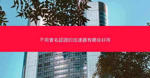 不用實名認證的加速器有哪些好用