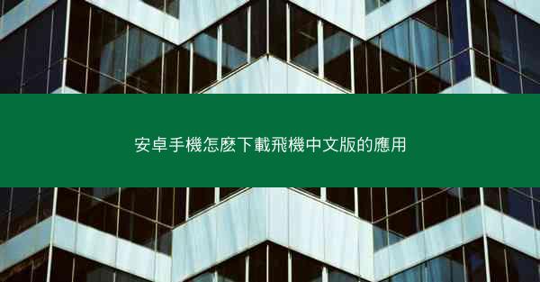 安卓手機怎麽下載飛機中文版的應用