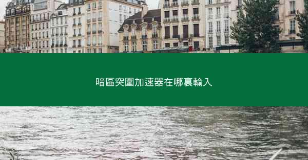 暗區突圍加速器在哪裏輸入