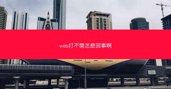 web打不開怎麽回事啊