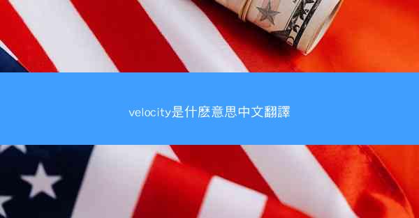 velocity是什麽意思中文翻譯