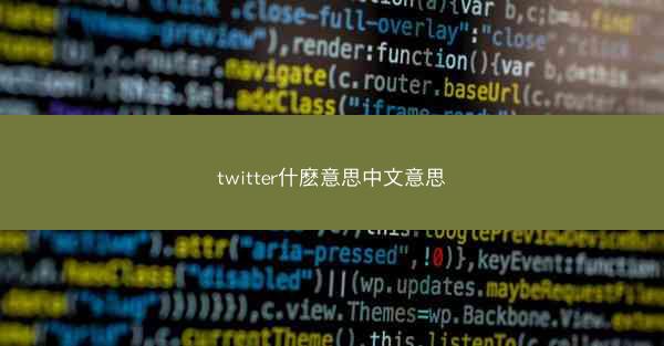 twitter什麽意思中文意思