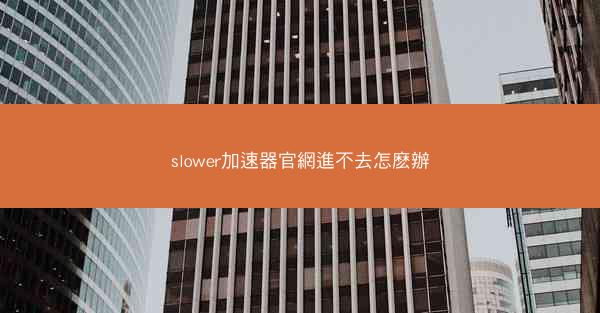 slower加速器官網進不去怎麽辦