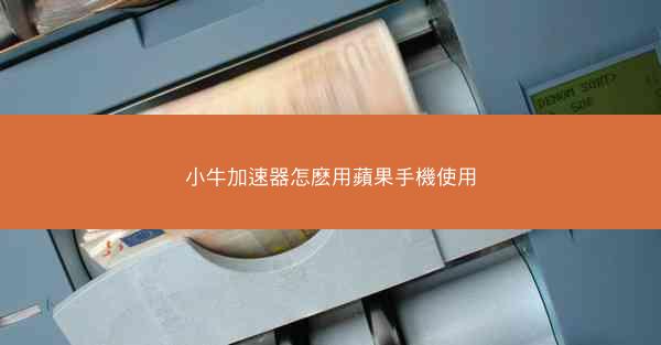 小牛加速器怎麽用蘋果手機使用