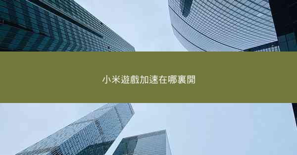 小米遊戲加速在哪裏開