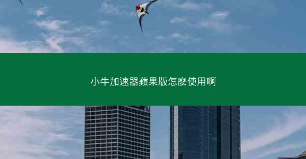 小牛加速器蘋果版怎麽使用啊